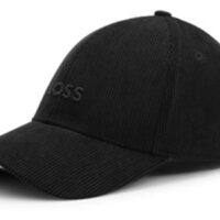 Boss Cap Zed-Flag-CO aus Cord mit feiner Struktur und Logo-Stickerei schwarz 001
