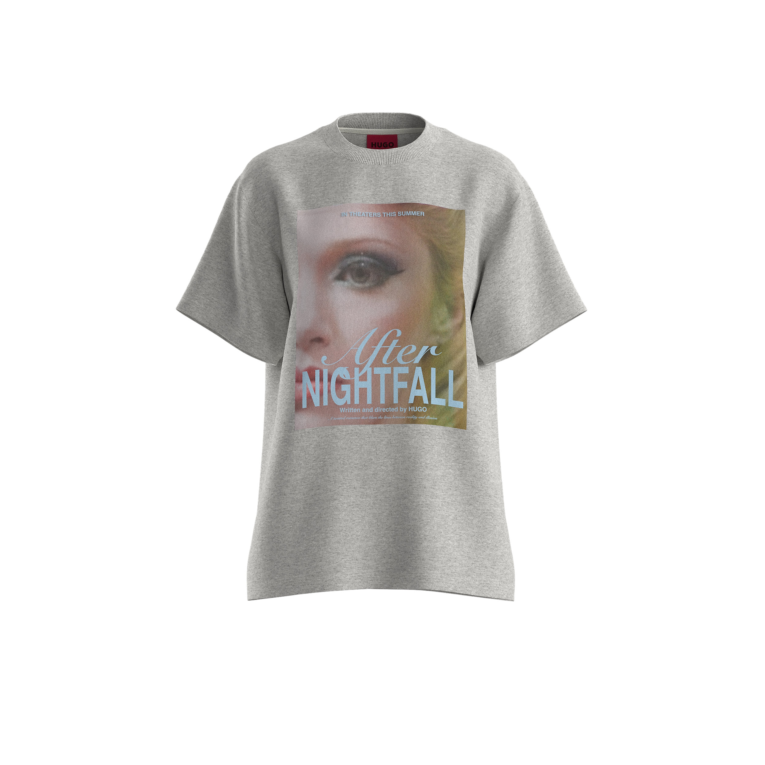 Hugo T-Shirt Vintage Tee_14 aus Baumwoll-Jersey mit Grafik-Print grau 064 Hugo T-Shirt Vintage Tee_14 aus Baumwoll-Jersey mit Grafik-Print grau 064