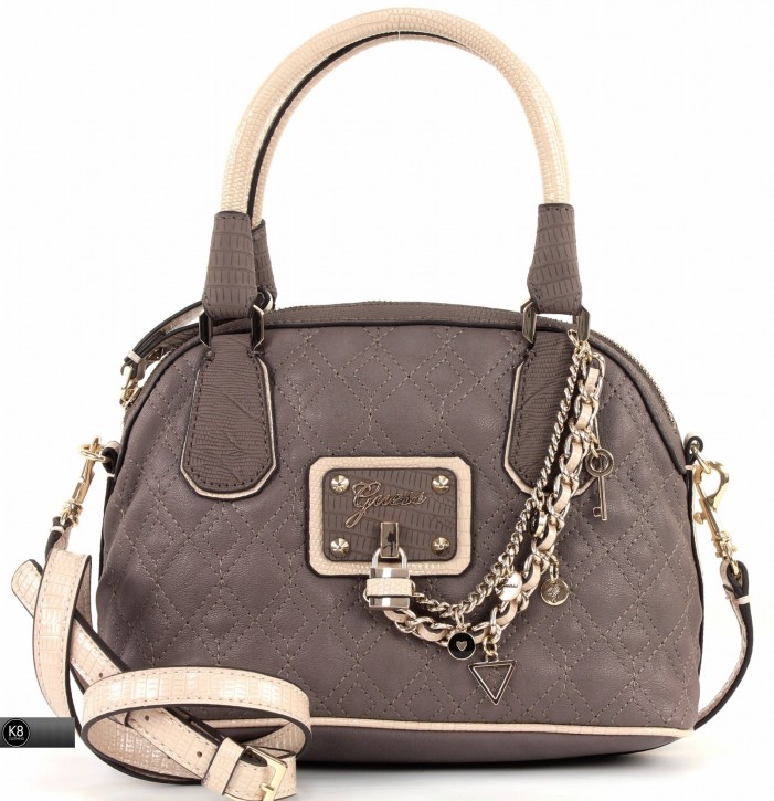 GUESS TASCHE LIANE AMOUR DOME SATCHEL FARBE TAUPE GUESS TASCHE LIANE AMOUR DOME SATCHEL FARBE TAUPE