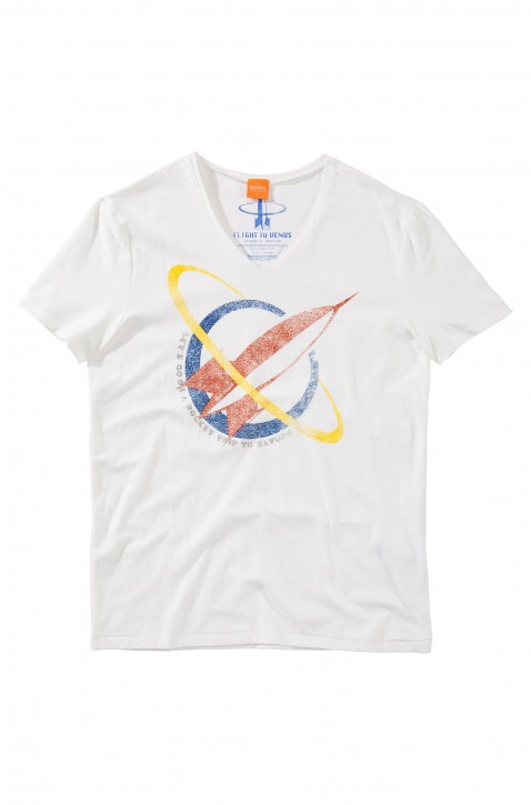 BOSS ORANGE T-SHIRT TAURY FARBE WEISS 101 BOSS ORANGE T-SHIRT TAURY FARBE WEISS 101