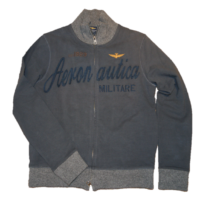 AERONAUTICA MILITARE SWEATJACKE  FE 466 FARBE GRAU 3468  FE 466 FARBE GRAU 3468 M