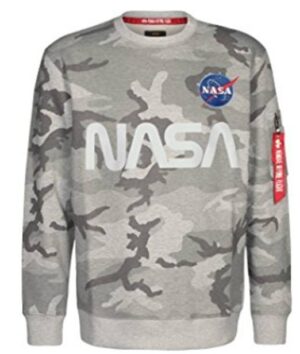 ALPHA INDUSTRIES NASA Reflective Sweater grey camo 410 M