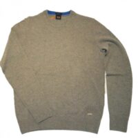 BOSS Pullover AMITROVO mit Rundhalsausschnitt aus italienischem Material-Mix mit Baumwolle und Wolle grau 051 BOSS Pullover AMITROVO mit Rundhalsausschnitt aus italienischem Material-Mix mit Baumwolle und Wolle grau 051 M