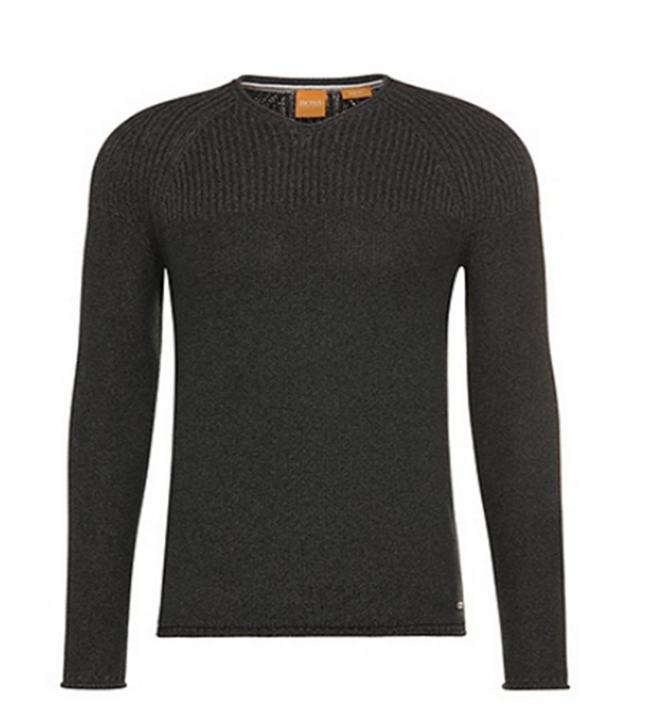 BOSS ORANGE PULLI ARKUS FARBE DUNKELGRAU 022 BOSS ORANGE PULLI ARKUS FARBE DUNKELGRAU 022 S
