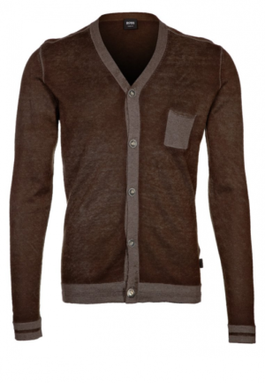 BOSS BLACK LOHAN STRICKJACKE FARBE BRAUN 251 GR: M