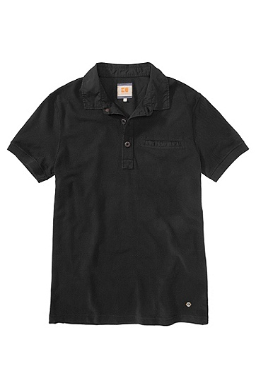 BOSS ORANGE POLOSHIRT PUSHKYN 1 FARBE SCHWARZ 001 BOSS ORANGE POLOSHIRT PUSHKYN 1 FARBE SCHWARZ 001