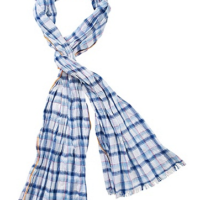 BOSS ORANGE SCHAL SCARF180x45 OVERLOCK FARBE BLAUMIX 421 BOSS ORANGE SCHAL SCARF180x45 OVERLOCK FARBE BLAUMIX 421