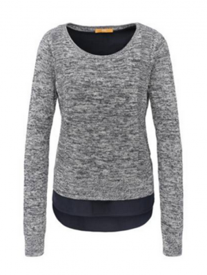 BOSS ORANGE STRICKPULLOVER WARRADYN FARBE DUNKELBLAU 405 S