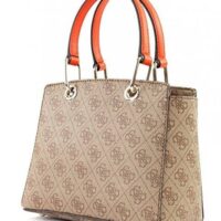 GUESS Schultertasche Jacqui Hobbo Brown Multi