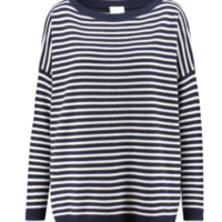BOSS Oversized Pullover IVITTA aus Baumwoll-Mix mit Seide und Kaschmir gestreift 974 BOSS Oversized Pullover IVITTA aus Baumwoll-Mix mit Seide und Kaschmir gestreift 974