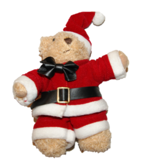 SPACECOWBOYS Christmas Teddy im roten Anzug mit Mütze