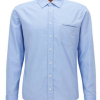 BOSS ORANGE Regular-Fit-Hemd CLASSY aus strukturierter Baumwolle Farbe hellblau 460 M