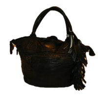 GEORGE GINA & LUCY LEDERTASCHE CROSSN FRINGES 2 FARBE BROWN 78 GEORGE GINA & LUCY LEDERTASCHE CROSSN FRINGES 2 FARBE BROWN 78