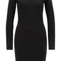 BOSS Bodycon-Kleid DAFEMME aus Ottoman-Jersey mit Schleife auf der Rückseite schwarz 001 XS