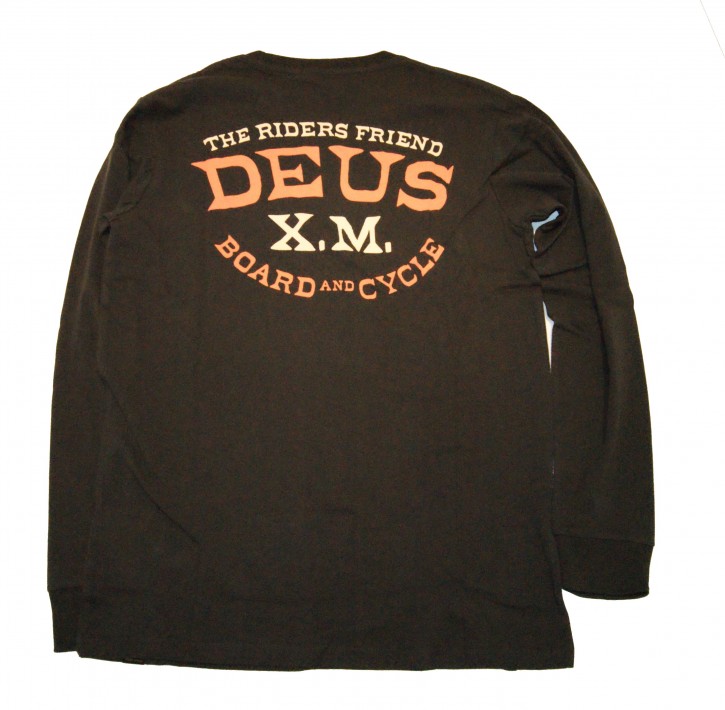 DEUS Langarm T-shirt HOWDY TEE Beluga mit druck vorne und hinten Farbe schwarz DEUS Langarm T-shirt HOWDY TEE Beluga mit druck vorne und hinten Farbe schwarz M