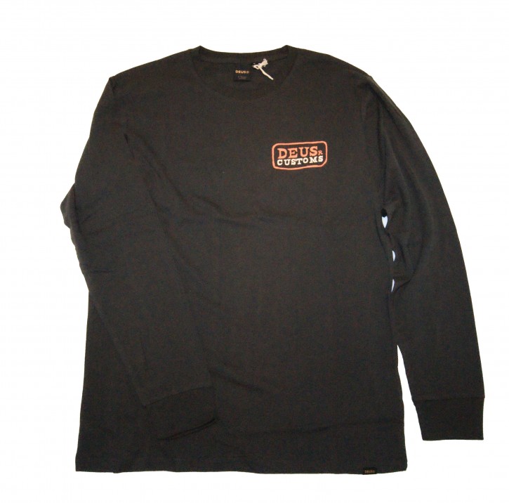 DEUS Langarm T-shirt HOWDY TEE Beluga mit druck vorne und hinten Farbe schwarz DEUS Langarm T-shirt HOWDY TEE Beluga mit druck vorne und hinten Farbe schwarz M
