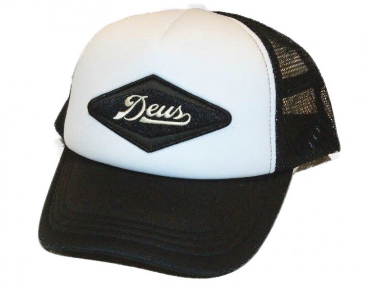 DEUS Cap DIAMOND TRUCKER one size black white DEUS Cap DIAMOND TRUCKER one size black white