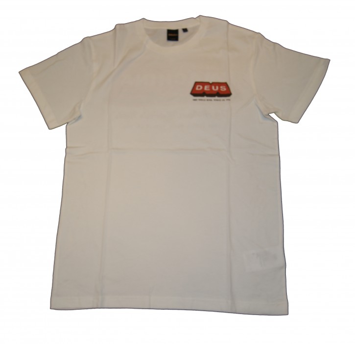 DEUS EX MACHINA T-Shirt BLOC TEE mit Duck vorne und hinten white DEUS EX MACHINA T-Shirt BLOC TEE mit Duck vorne und hinten white M