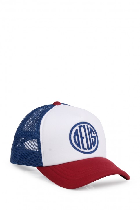 DEUS Cap Pill Trucker one size red navy DEUS Cap Pill Trucker one size red navy