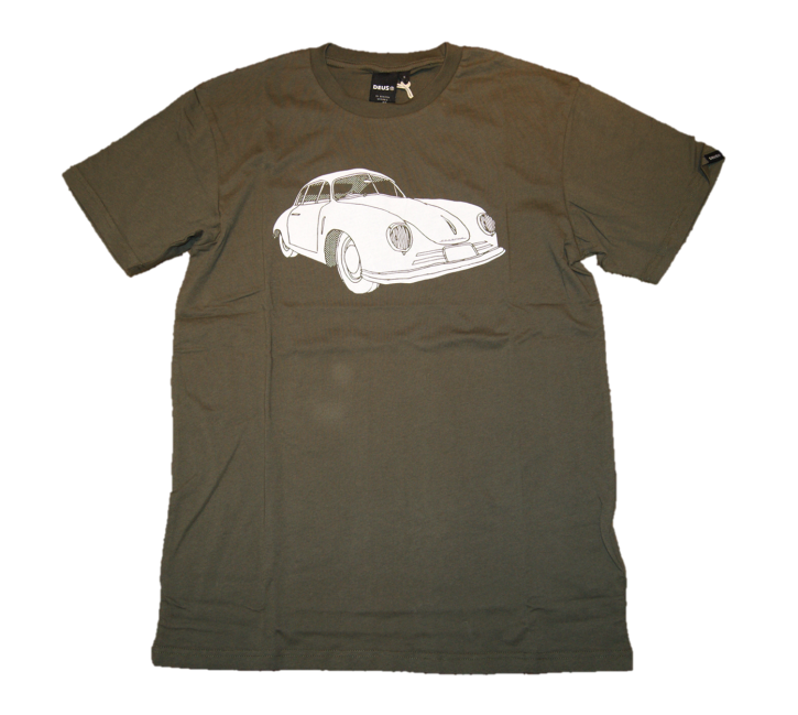 DEUS EX MACHINA T-SHIRT LUFTGEKÜHLT 2 PORSCHE FARBE OLIV DEUS EX MACHINA T-SHIRT LUFTGEKÜHLT 2 PORSCHE FARBE OLIV S