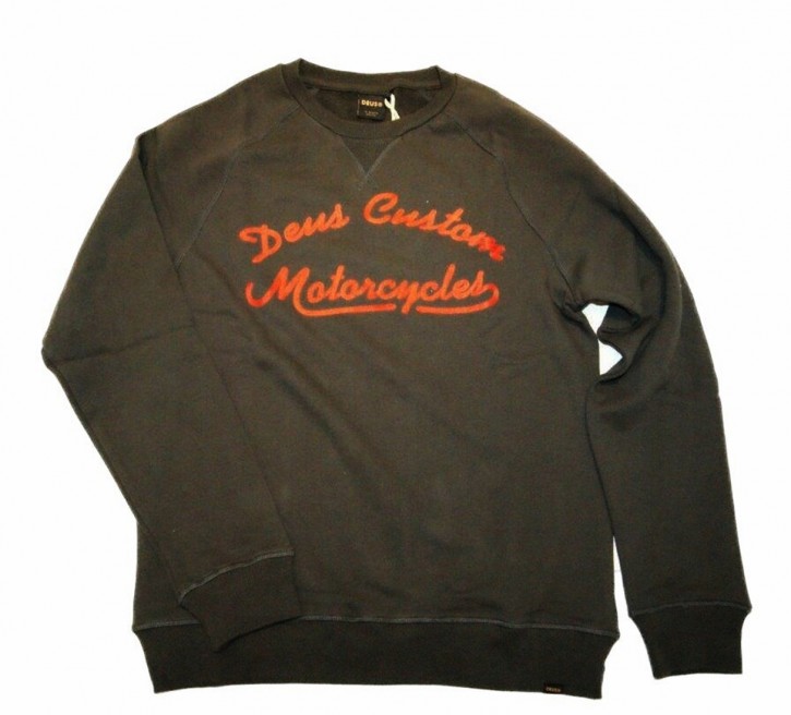 DEUS EX MACHINA Sweatshirt STADION CREW BELUGA mit Deus Costum Motorcyles Schriftzug Farbe schwarz DEUS EX MACHINA Sweatshirt STADION CREW BELUGA mit Deus Costum Motorcyles Schriftzug Farbe schwarz M