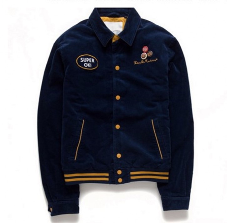 DEUS Jacke TEAM CORD BOMBER ESTATE -Golden Farbe dunkelblau DEUS Jacke TEAM CORD BOMBER ESTATE -Golden Farbe dunkelblau M