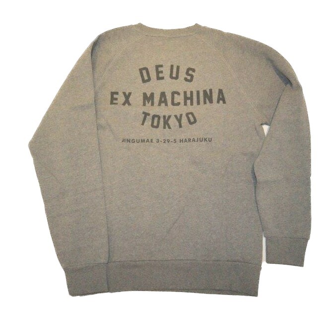 DEUS EX MACHINA Sweatshirt  TOKYO ADRESS -CREW Farbe  grau DEUS EX MACHINA Sweatshirt  TOKYO ADRESS -CREW Farbe  grau M