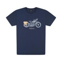 DEUS EX MACHINA T-Shirt Wallah Tee mit Harley Print dunkelblau DEUS EX MACHINA T-Shirt Wallah Tee mit Harley Print dunkelblau M