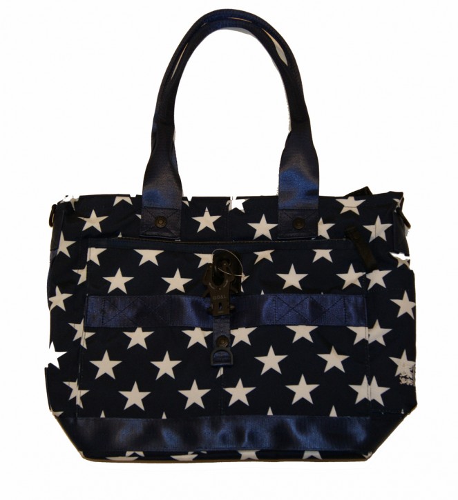 GEORGE GINA & LUCY Nylon Handtasche THE STYLER Farbe blue star 666 GEORGE GINA & LUCY Nylon Handtasche THE STYLER Farbe blue star 666