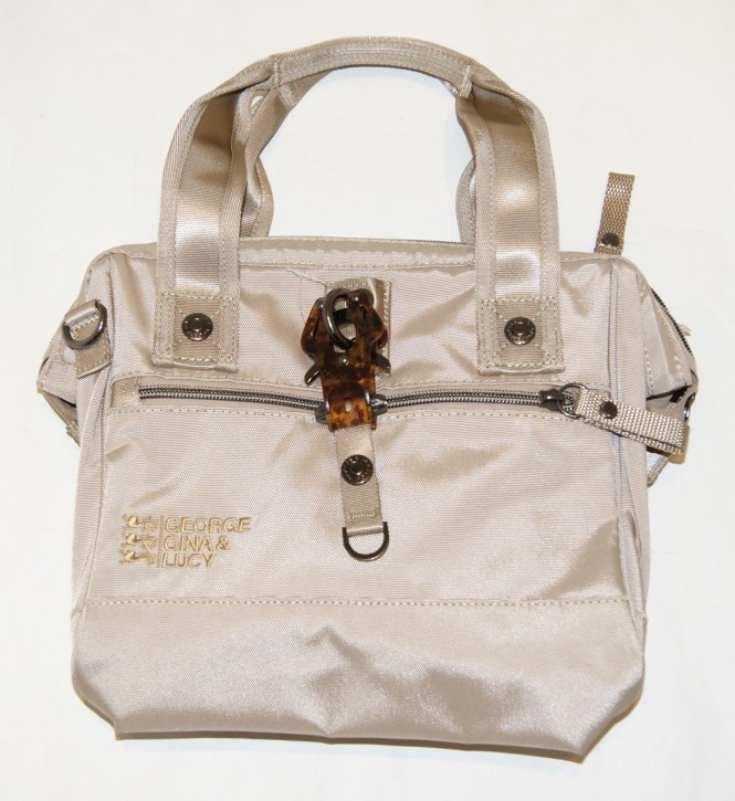 George Gina & Lucy Nylon Frameboy Handtasche Farbe havanna beige 222 George Gina & Lucy Nylon Frameboy Handtasche Farbe havanna beige 222