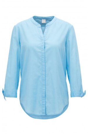 BOSS Relaxed-Fit Bluse Efelize_15 aus Chambray hellblau 451 36