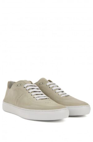 BOSS Sneaker Enlight_Tenn_unld aus Nubukleder im Tennis-Stil darkgrey 41