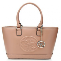 GUESS HANDTASCHE AMY MEDIUM  DOME SATCHEL ANTIQUE FARBE ROSE