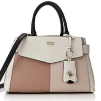 GUESS Damen COLETTE GIRLFRIEND Satchel Shopper Tasche stone multi