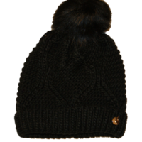 GUESS Damen Strickmütze AW6801WOL01 mit Bommel Farbe schwarz GUESS Damen Strickmütze AW6801WOL01 mit Bommel Farbe schwarz M