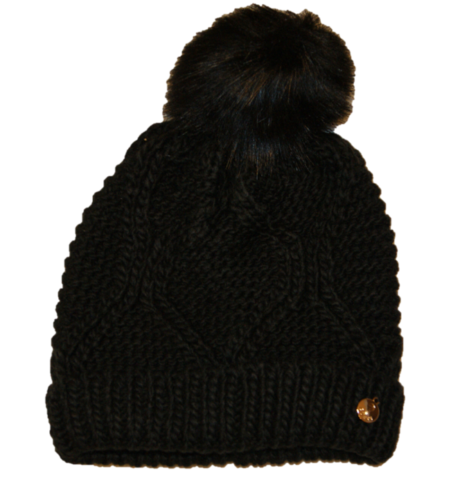 GUESS Damen Strickmütze AW6801WOL01 mit Bommel Farbe schwarz GUESS Damen Strickmütze AW6801WOL01 mit Bommel Farbe schwarz M