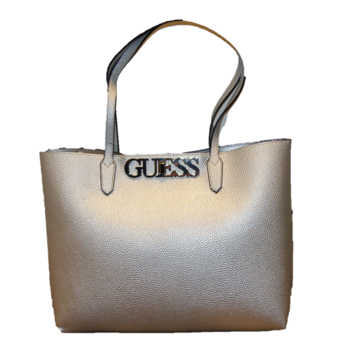 GUESS Damen Uptown Chic Barcelona Tote Schultertasche silber GUESS Damen Uptown Chic Barcelona Tote Schultertasche silber