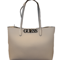 GUESS Damen Uptown Chic Barcelona Tote Schultertasche weiss