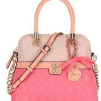 Guess Handtasche Merci Dome Satchel Bag Pink-Grau Watermelon Multi