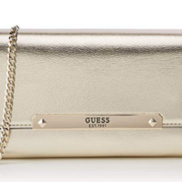 GUESS Damen Spring Fever Clutch Handgelenkstasche, Gold