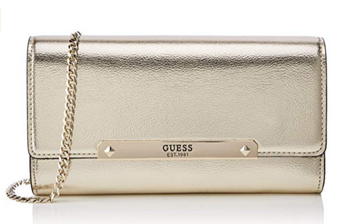 GUESS Damen Spring Fever Clutch Handgelenkstasche, Gold GUESS Damen Spring Fever Clutch Handgelenkstasche, Gold