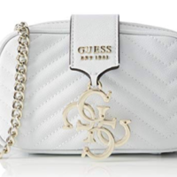 GUESS Damen Violet Mini Crossbody Camera Umhängetasche weiss