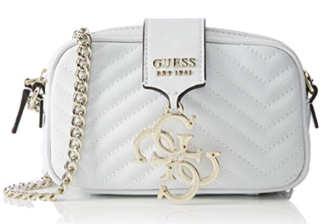 GUESS Damen Violet Mini Crossbody Camera Umhängetasche weiss GUESS Damen Violet Mini Crossbody Camera Umhängetasche weiss