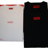 HUGO TEE SHIRT DOPPELPACK V- AUSSCHNITT FARBE SCHWARZ 001 HUGO TEE SHIRT DOPPELPACK V- AUSSCHNITT FARBE SCHWARZ 001