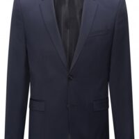 HUGO Extra Slim-Fit Sakko AldonS aus garngefärbter Schurwolle dunkelblau 401