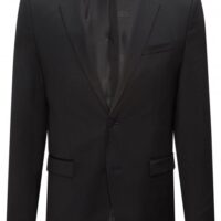 HUGO Extra Slim-Fit Sakko AldonS aus garngefärbter Schurwolle schwarz 001