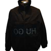 HUGO Jacke BALCANO1921 aus wasserabweisendem Material-Mix schwarz 001