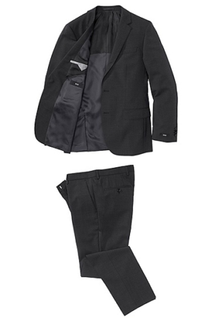 BOSS BLACK ANZUG HUGE 1 GENIUS 1 FARBE DUNKELGRAU 021 GR: 46