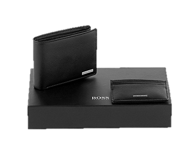 HUGO BLACK PORTEMONNAIE UND KARTENHALTER GIRET FARBE SCHWARZ 001 HUGO BLACK PORTEMONNAIE UND KARTENHALTER GIRET FARBE SCHWARZ 001