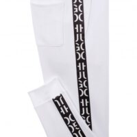 HUGO Jogginghose DAKY aus Baumwolle mit Logo-Tape weiss 100